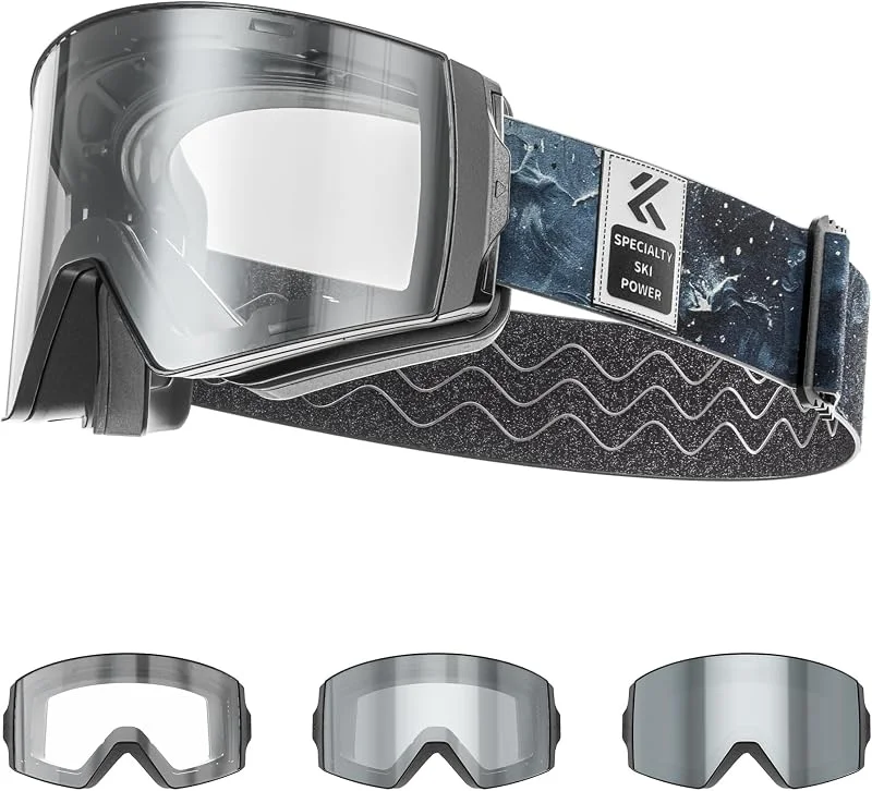 KAPVOE Masque de Ski Photochromique Magnétique Antibuée OTG K721 — Equipement ski
