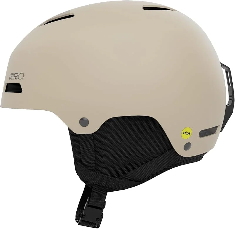 Giro Ledge FS MIPS Casque de Ski et de Snowboard L, Coque Rigide en ABS avec EPS, Protection MIPS, Système in Form Fit System, Ventilation, Casque de Freestyle Mat Stone (grès Beige) — Equipement ski