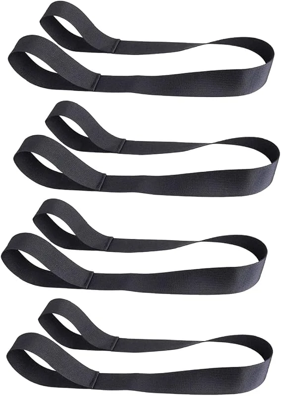 Healvian Lot de 4 Sangles de Transport pour Bottes de Ski et Snowboard en Polyester Réglables Bandoulière Noire pour Porter Chaussures de Ski Accessoires Pratiques pour Sports d'hiver — Equipement ski