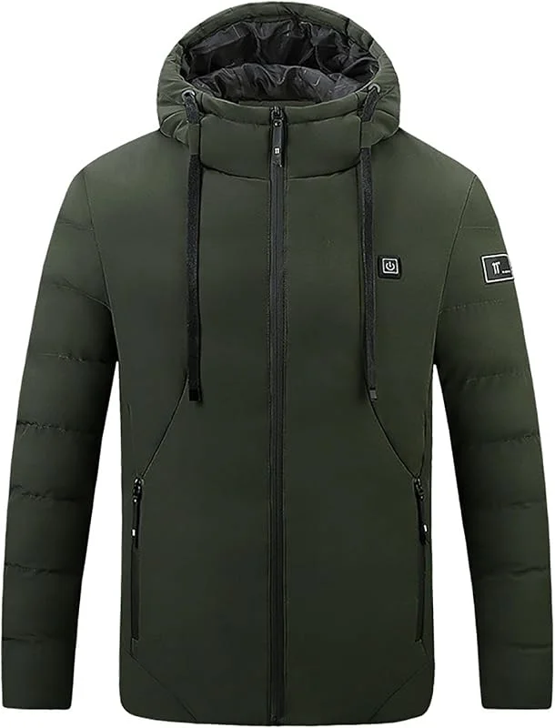 Veste Homme Chauffante, Blouson Homme Chauffant Veste Chauffante Avec Plusieurs Zones 4 Modes De Chauffage Gilet Chaud Lavable Pour Le Travail En Plein Air En Hiver Ski Chasse Motos — Vetements ski