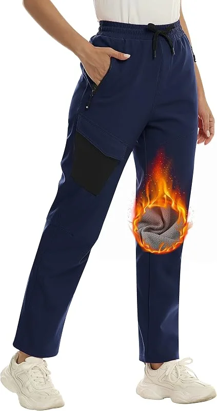 Pantalon Ski Femme Hiver Imperméable Pantalon Randonnée Thermique Pantalon Sports d'hiver — Vetements ski