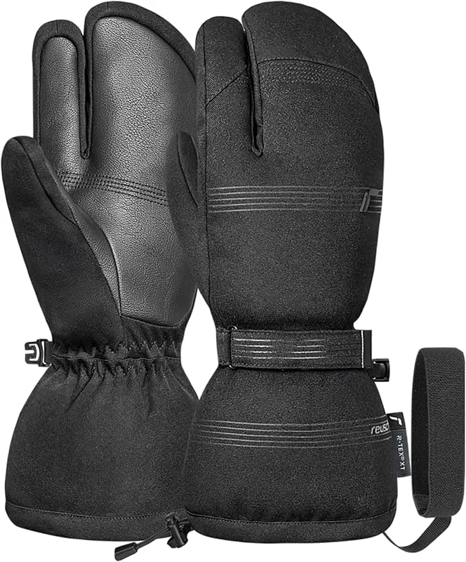 Reusch Cozy Down Lobster Gants de Ski pour Femme R-TEX XT REALDOWN en Duvet imperméables et Coupe-Vent à 3 Doigts avec Fonction écran Tactile, Softshell & Powder Cuff – Extra Chauds — Vetements ski