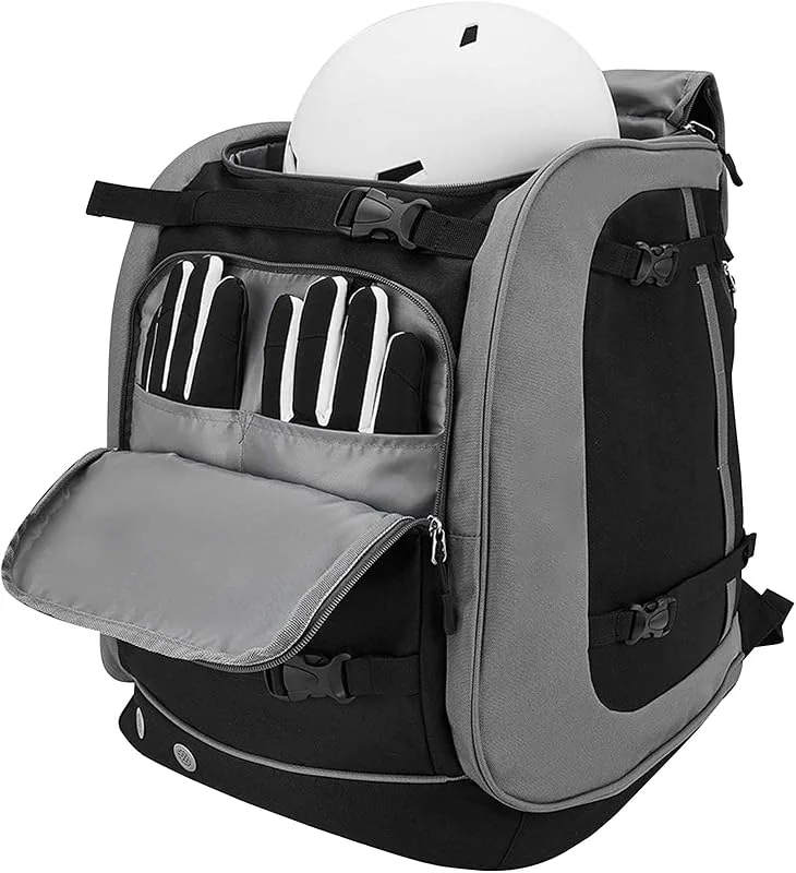 Sac à Chaussures De Ski, Grand Sac De Ski 65 L Pour Chaussures De Ski De Sport Sac à Dos De Ski De Randonnée Utilisable Pour Le Snowboard Les Chaussures De Ski Les Patins à Glace Le Casque Gants — Equipement ski