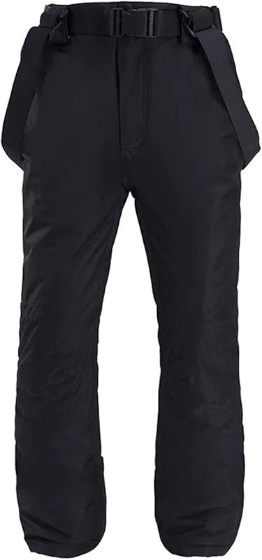 Pantalon De Ski Hommes avec Bretelles, Coupe-Vent Pantalons De Neige De Ski De Coton Farce Tenue De Ski Épais Imperméables À l'eau pour Les Hommes De Camping Pantalon De Golf Voyage — Vetements ski