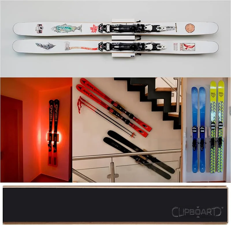 Support mural standard – Support – Ski de randonnée – Ski Carving – Ski Powderski – Ski alpin – Carver – Fixation murale 360° — Equipement ski