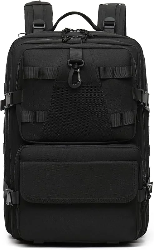 aiGear 50L Sac à Dos Tactique Militaire Sac D'assaut Molle Noir — Equipement ski