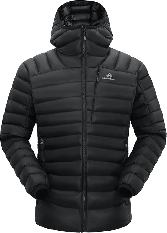 Pioneer Camp Doudoune d'extérieur pour homme 850FP 90 % duvet imperméable doublure K grise veste de randonnée légère pour l'alpinisme, le ski, le trekking — Vetements ski