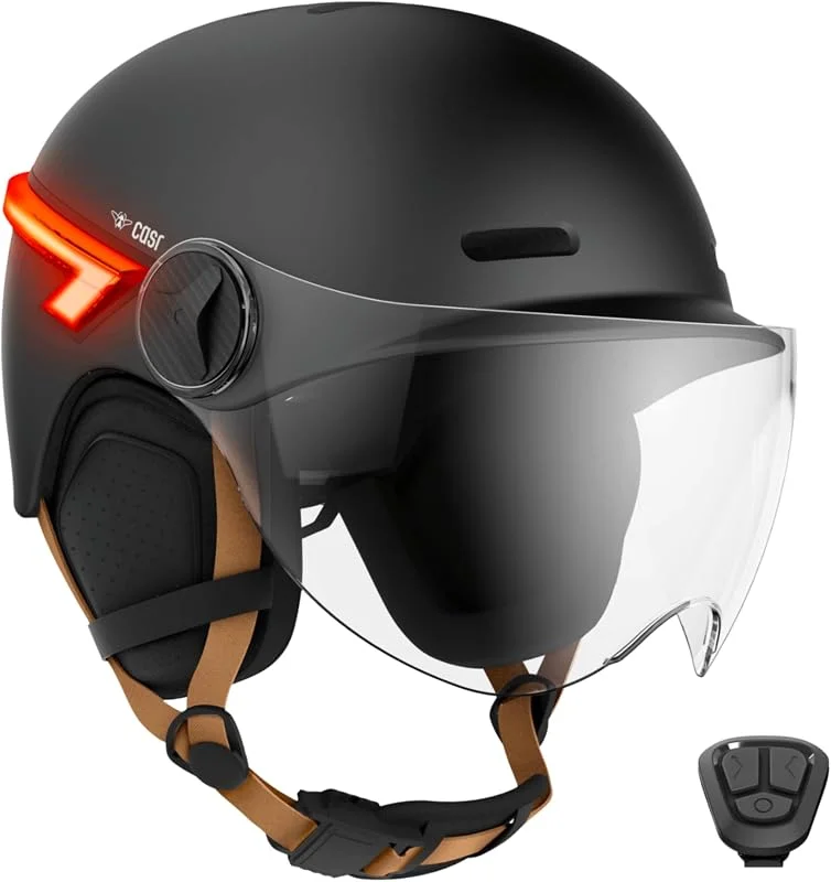 CASR Glow Casque Vélo & Trottinette, LED - Adulte Homme & Femme - Noir, L — Vetements ski