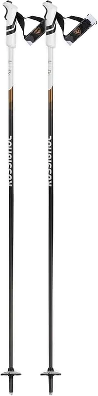 Rossignol - Batons De Ski Electra Prem Carb Clip BK Gold - Femme - Noir — Equipement ski