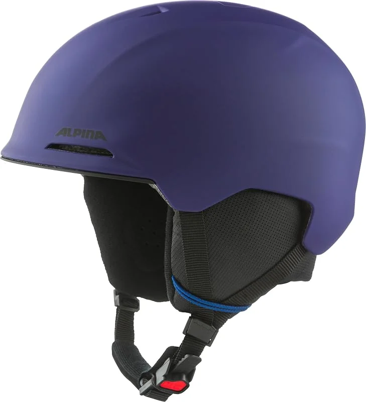 ALPINA Brix Jr - Casque de Ski sûr et léger pour Enfants, avec Coussinets d’Oreilles Amovibles, Absorption optimale des Chocs et Bonne Ventilation, Midnight Purple, S (51-55) — Equipement ski
