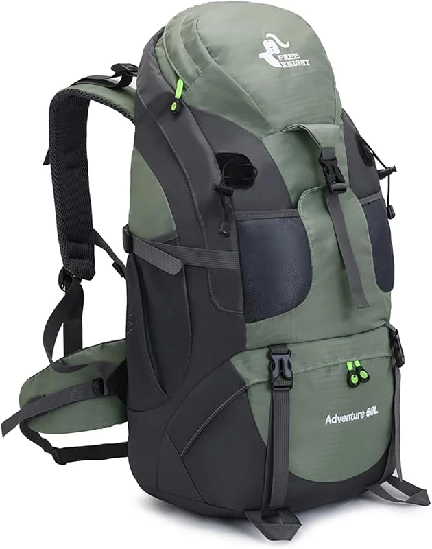 Bseash Sac à dos de randonnée léger et résistant à l'eau 50L, sac de jour pour le sport en plein air, sac de voyage pour l'escalade, le camping, le tourisme. — Equipement ski