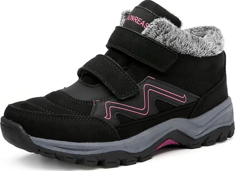 visionreast Bottes Hiver Fourrées Doublure Chaude Femme Homme Chaussures d'hiver Botte de Neige imperméables Hiver Antidérapage randonnée Unisexe — Equipement ski