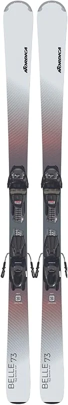 Nordica - Pack Skis Belle 73 + Fixations Tp2 Comp10 Fdt Blanc Femme - Femme - Blanc — Equipement ski
