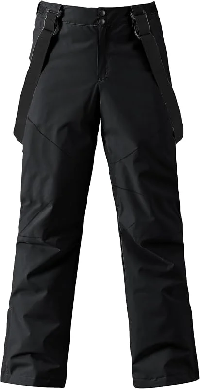 HOTIAN Pantalon de Ski Hommes Imperméable Brise Vent Pantalon Fonctionnel avec Bretelles Amovibles Snowboard Pantalon Outdoor Hommes — Vetements ski