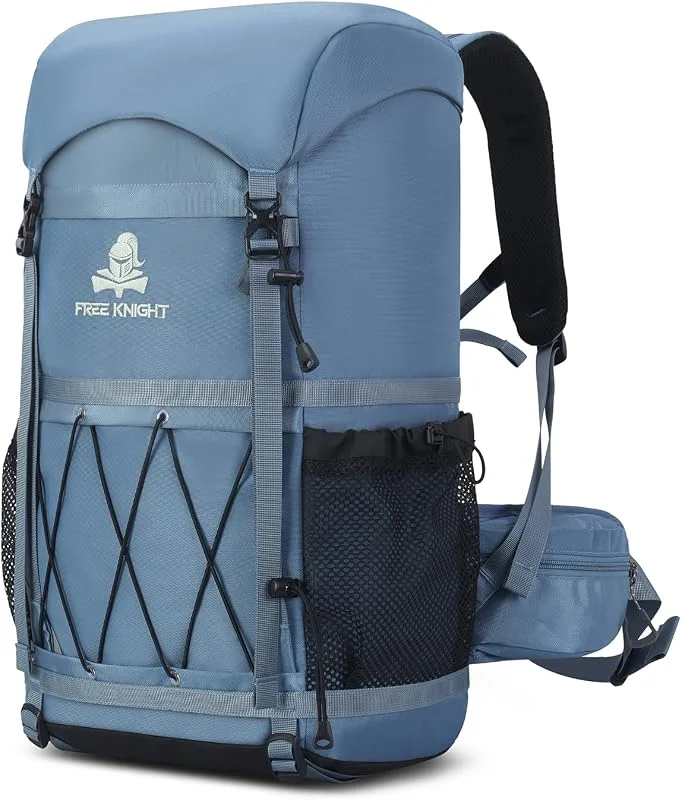 Bseash Sac à dos de randonnée imperméable 40 L avec housse de pluie, sac de voyage pour le camping, l'escalade, le cyclisme, le ski — Equipement ski