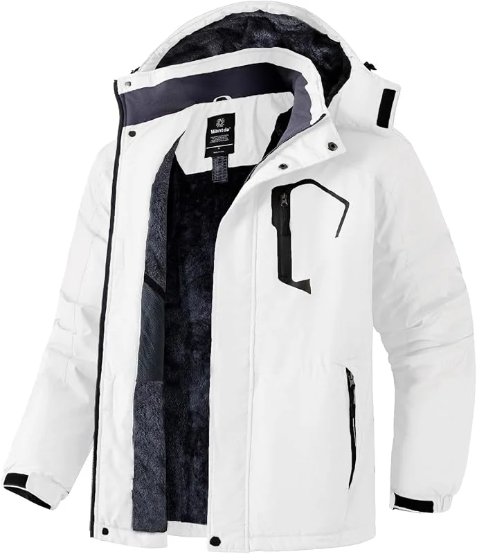 Wantdo Homme Veste de Ski Montagne Outdoor Manteau d'hiver Chaud Voyage — Vetements ski