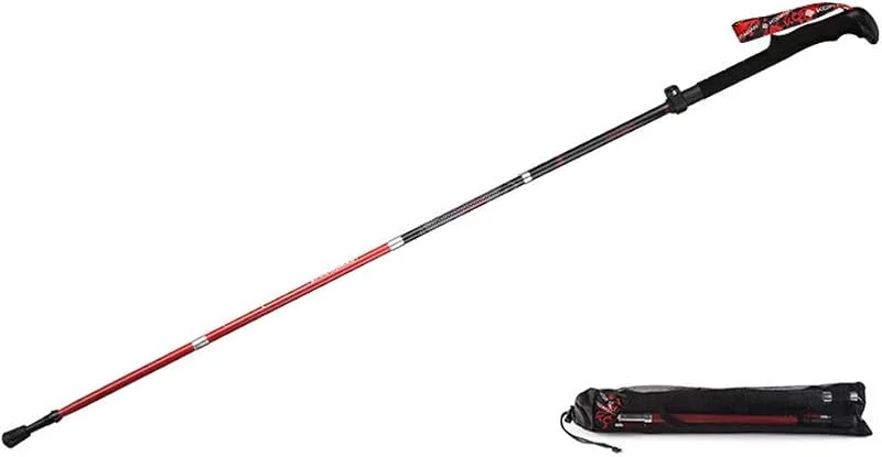 Bâtons De Randonnée Corps en Alliage D'aluminium, Matériau De La Poignée en EVA, Verrouillage Stable Et Réglable, Réglable en Longueur, Portable — Equipement ski