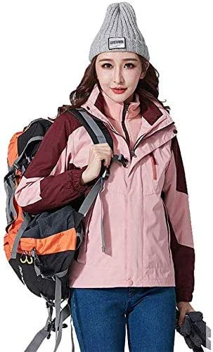 MU Veste de ski imperméable pour femme Veste de ski imperméable pour femme Manteau de neige d'hiver chaud Manteau coupe-vent de montagne Ski de snowboard extérieur résistant Veste d'hiver, Rose, *-Gran — Vetements ski