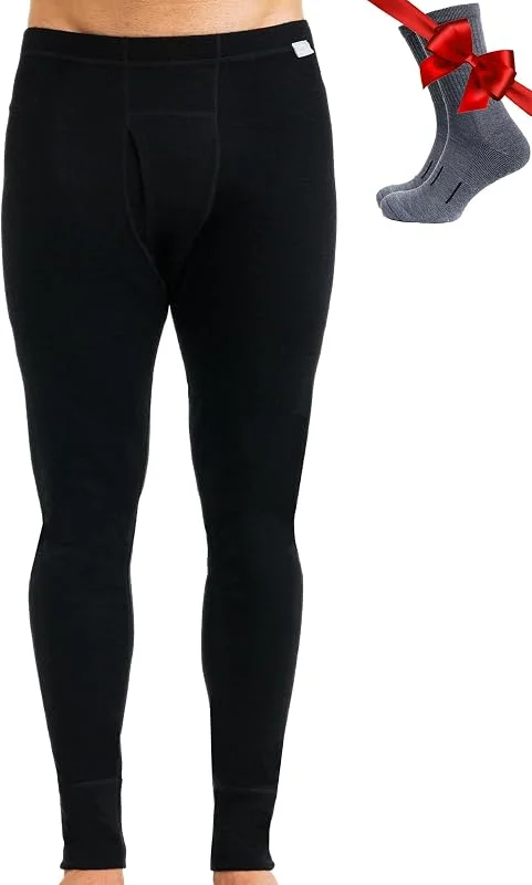 Merino.tech 100% Pantalon Laine Merinos Homme + Chaussettes — Vetements ski