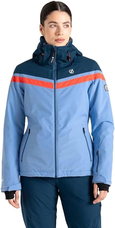Dare2b Womens Flurry Jacket Veste de Ski, Hortensia Bleu Rouge, 44 Femme — Vetements ski