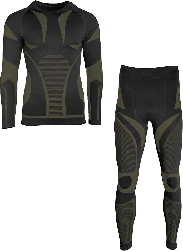 Mil-Tec Performance sous-vêtements Fonctionnels pour Homme • Ensemble de sous-vêtements Thermiques Respirants et Chauds • sous-vêtements de Sport élastiques ou sous-vêtements de Ski — Vetements ski