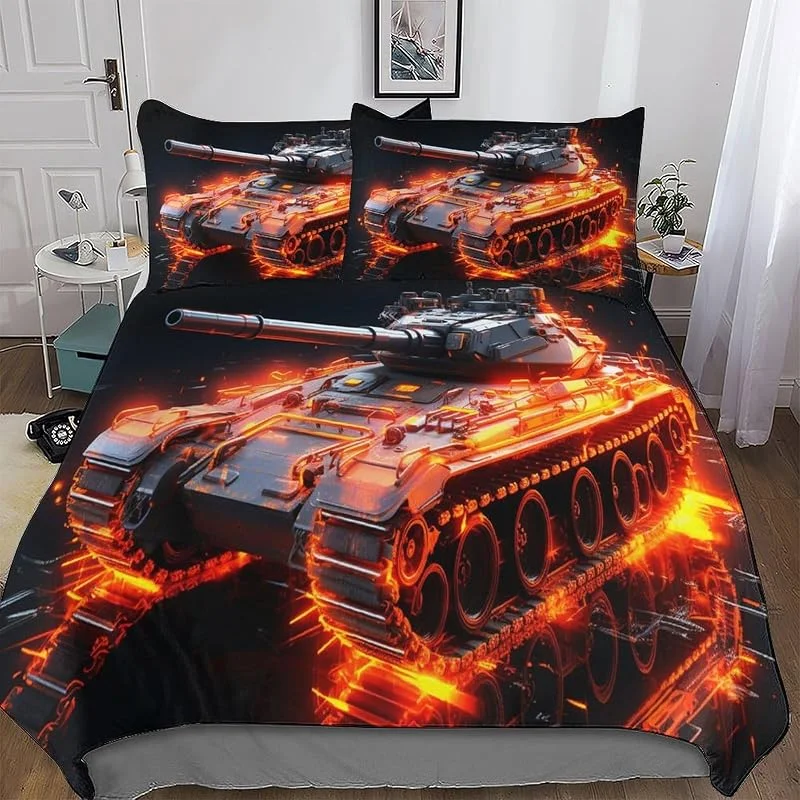 Aquarium Parure De Lit 3 Pièces Housse De Couette en Microfibre avec Taies D'oreillerFermeture Éclair pour Enfants Adultes Double (200x200cm) — Equipement ski
