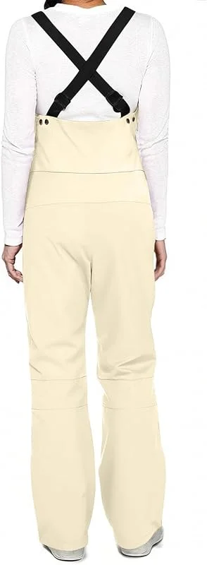 Generisch Salopette de snowboard isolée pour femme avec jupe pare-neige (beige, XXL) — Vetements ski