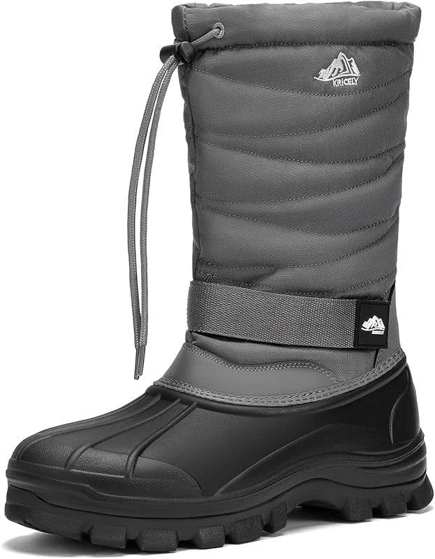 Kricely Bottes de Neige d'Hiver Homme Femme Imperméables Trekking Outdoor — Equipement ski
