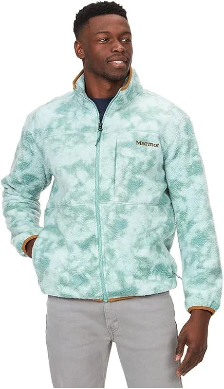 Marmot Aros Printed Fleece Jacket Veste polaire chaude, veste d’extérieure entièrement zippée, polaire respirant et coupe-vent Homme (lot de 1) — Vetements ski