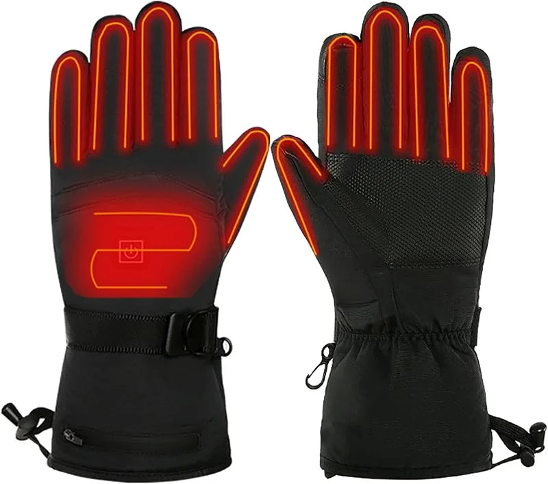 CHEWYNP Gants Chauffants pour Hommes et Femmes, Gants Chauffants Thermiques imperméables et Respirants, Piles Rechargeables, Gants de Ski Chauffants, Gants de Snowboard, Gants de Moto Chau — Vetements ski