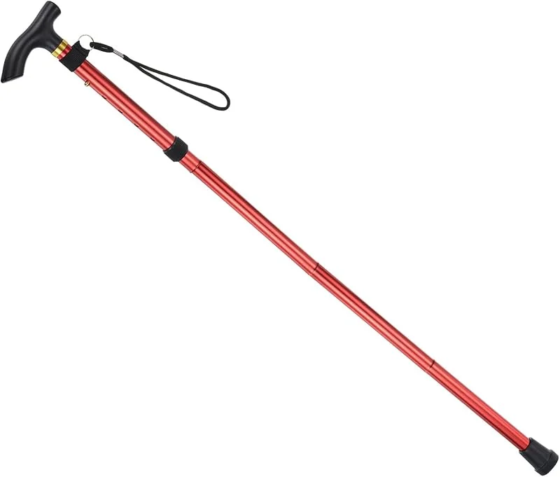PATIKIL Pliable Randonnée Bâtons 33-37 Pouce Télescopique Pliable Rouge — Equipement ski