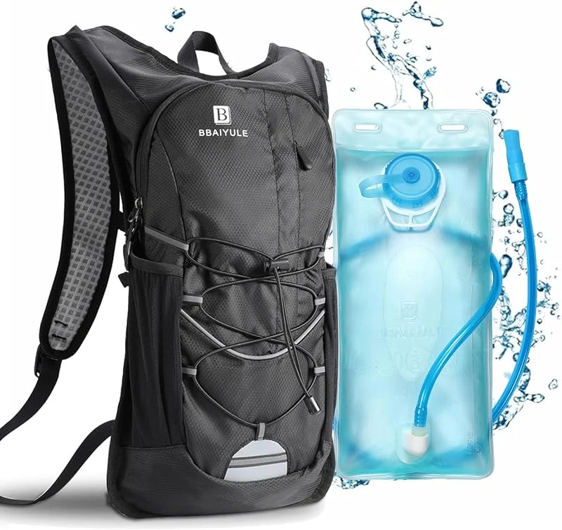 Sac à dos d'hydratation avec poche, 2 l, pour la course, le cyclisme, la randonnée, l'escalade, le ski, la chasse, le sac à dos d'eau avec système d'hydratation — Equipement ski