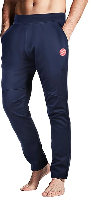 Souke Sports Pantalon de Cyclisme pour Homme avec Poches Zippées étanche Pantalon VTT Homme Thermique pour Hiver Long Respirant Pantalon de Sport pour Fitness Camping Escalade Course à Pied et Ski — Vetements ski