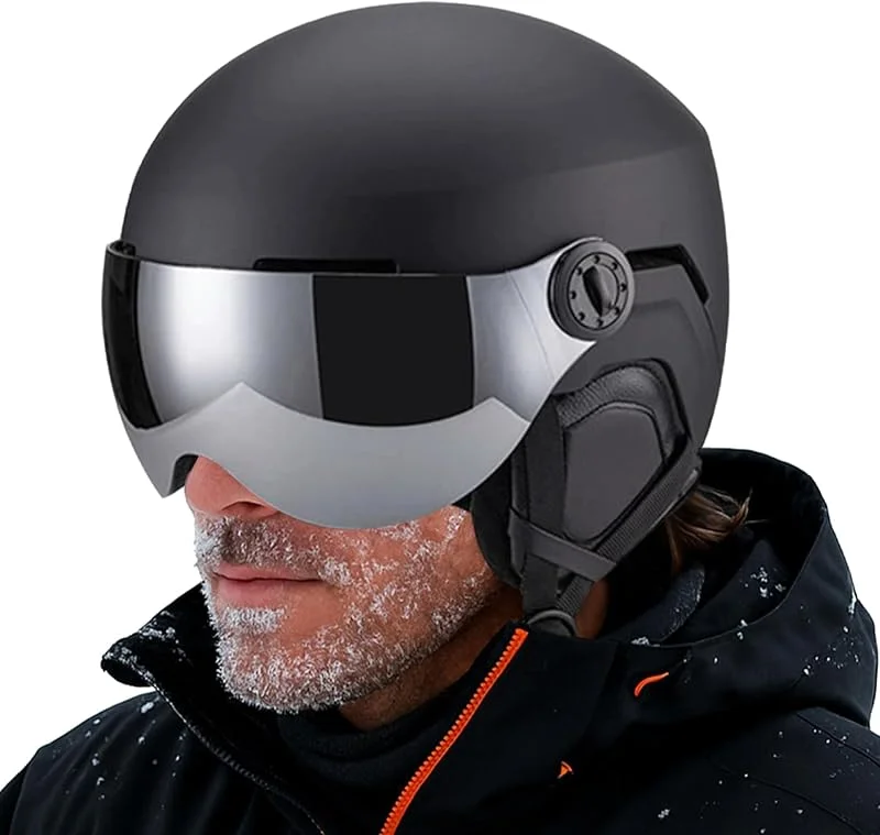 Casque de snowboard chaud, résistant aux chocs, lunettes de ski, bonnet — Equipement ski