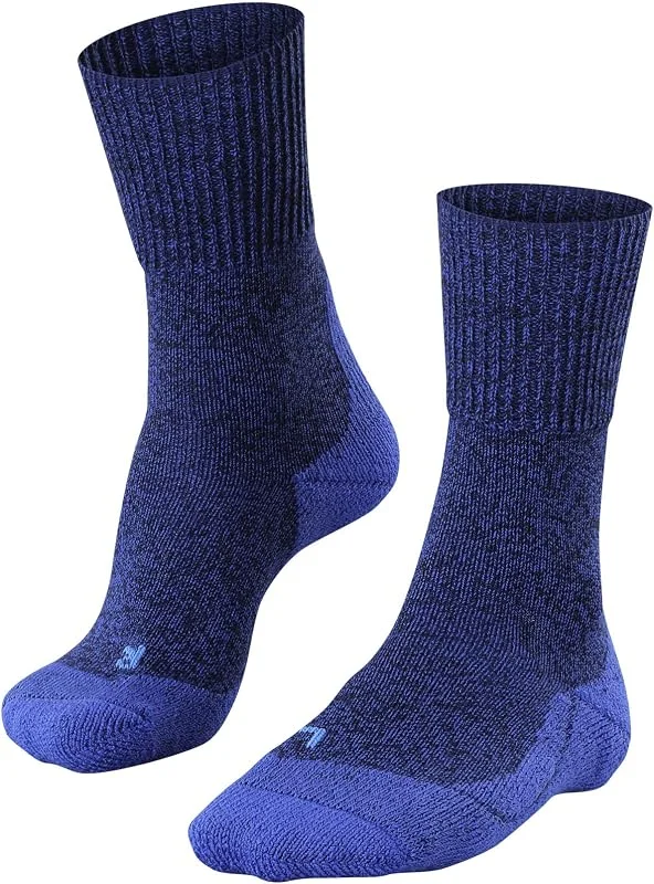 FALKE homme TK1 Wool chaussettes de randonnée rembourrage extra fort anti-ampoule épaisses chaudes mi-hautes respirantes régulation climatique anti-odeur laine fil fonctionnel 1 paire — Vetements ski