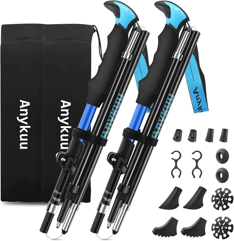 Bâtons Marche Nordique 2PCS Réglables 110-130cm Antidérapants — Equipement ski