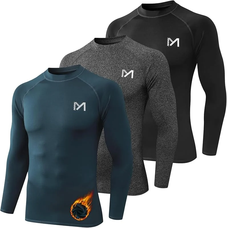 MEETYOO Haut Thermique Homme Baselayer Manches Longues Ski Hiver Chaud — Vetements ski