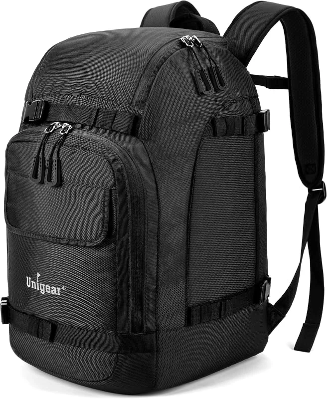 Unigear Sac à dos pour chaussures de ski, snowboard avec sac pour casque, sports d'hiver, ski, patinage 50 l, 70 l — Equipement ski