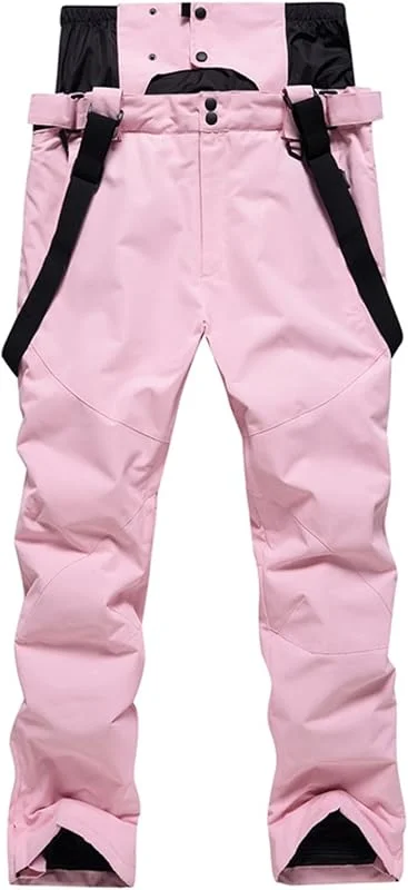 Pantalon de ski chaud pour femme - Pantalon de neige - Pantalon de snowboard - Pantalon thermique avec bretelles - Coupe-vent - Pantalon d'hiver doublé - Pantalon d'extérieur, salopette — Vetements ski