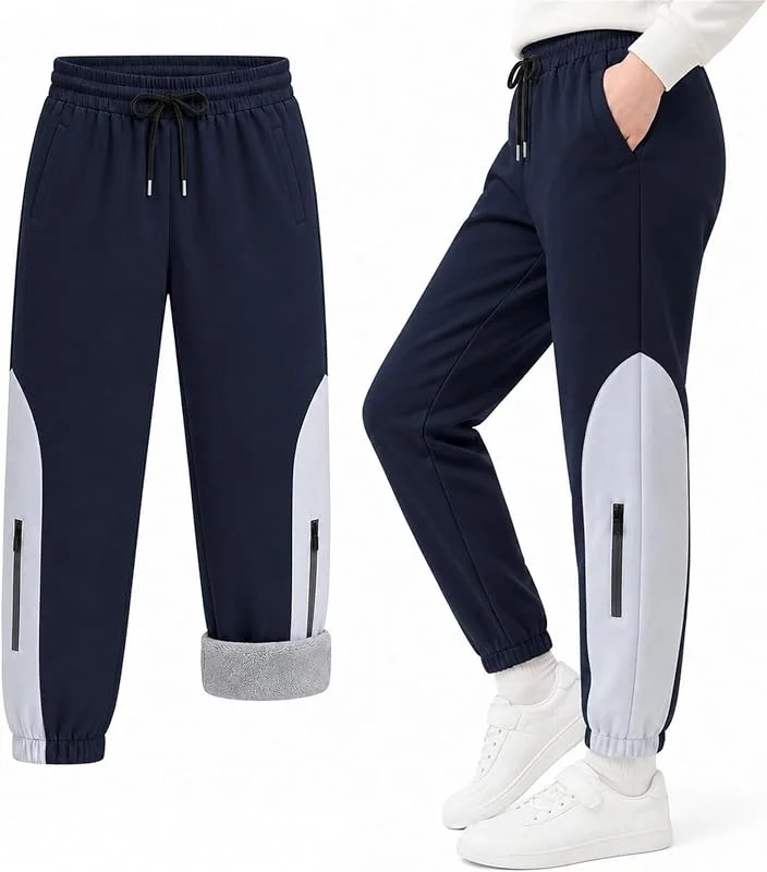 Pantalon Imperméable Enfant Chaud Doublé Polaire Hiver Thermique — Vetements ski