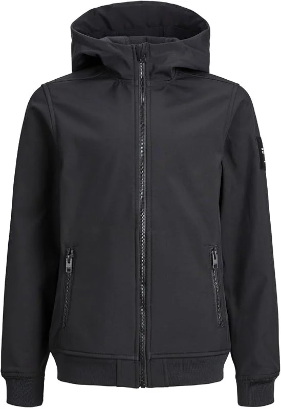 JACK & JONES Jjebasic Softshell Hood Sn Jnr Veste Garçon (lot de 1) — Vetements ski