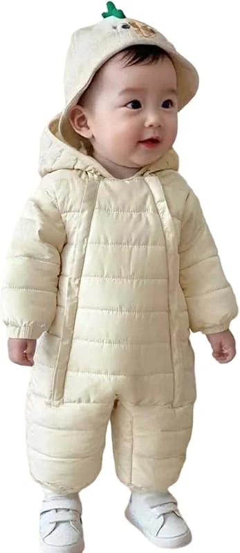 Combinaison De Ski Bébés Filles Barboteuse Bébé Jaune Manteau Enfant Garcon Body Bebe Garçon 9-12 Mois Hiver Poids Léger En Mélange Coton Footie 0-24 mois — Vetements ski
