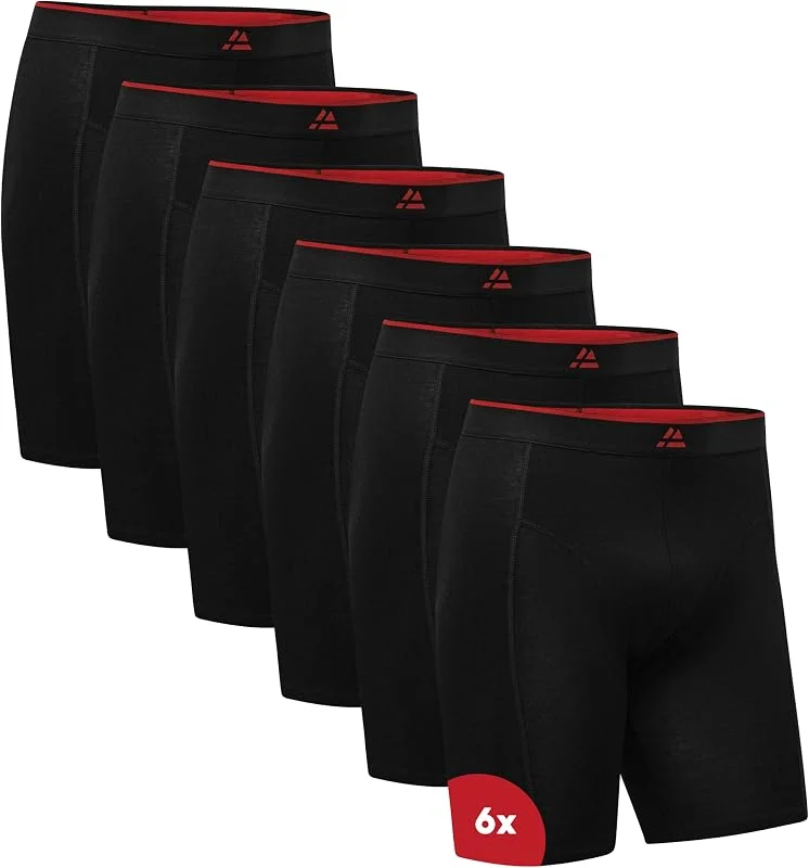 DANISH ENDURANCE Boxers Longs Hommes en Bambou, Respirants, Lot de 3 ou 6 — Vetements ski