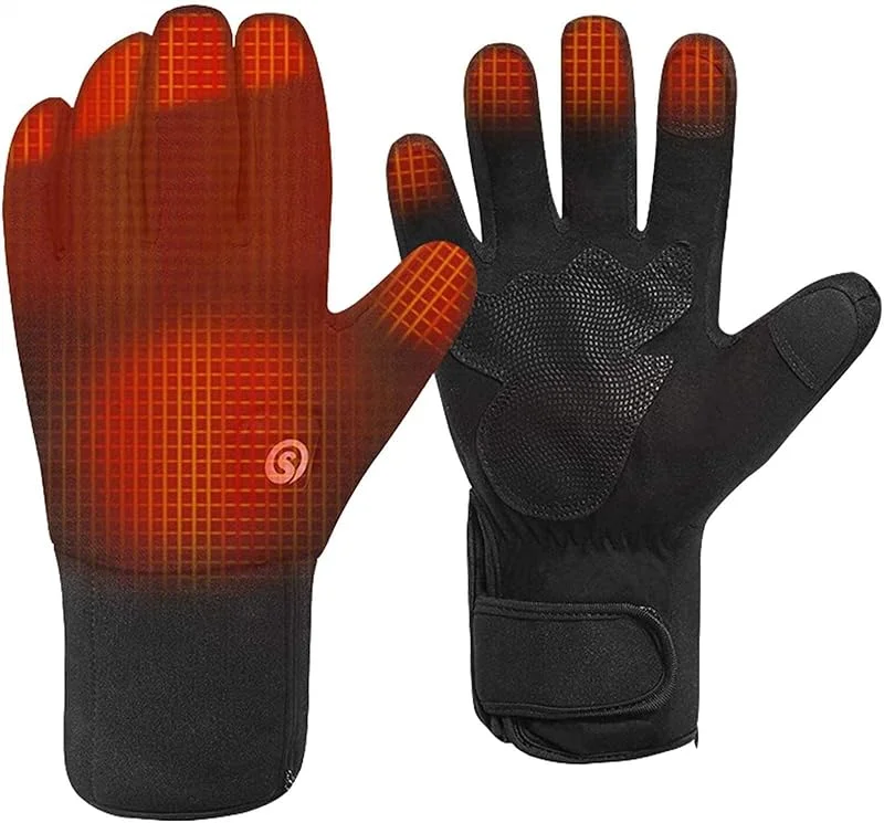 Gants Chauffants pour Hommes et Femmes, Gants de Ski à écran Tactile avec 3 Niveaux de Chauffage, jusqu'à 6 Heures de Chaleur — Vetements ski