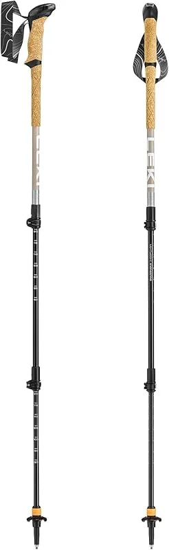 LEKI Makalu Lite AS Bâtons de randonnée pour Homme et Femme, Bâtons de Trekking légers et réglables en Aluminium (90-135 cm) avec Plateau de Trekking, Système d'amortissement Anti-Choc LEKI — Equipement ski