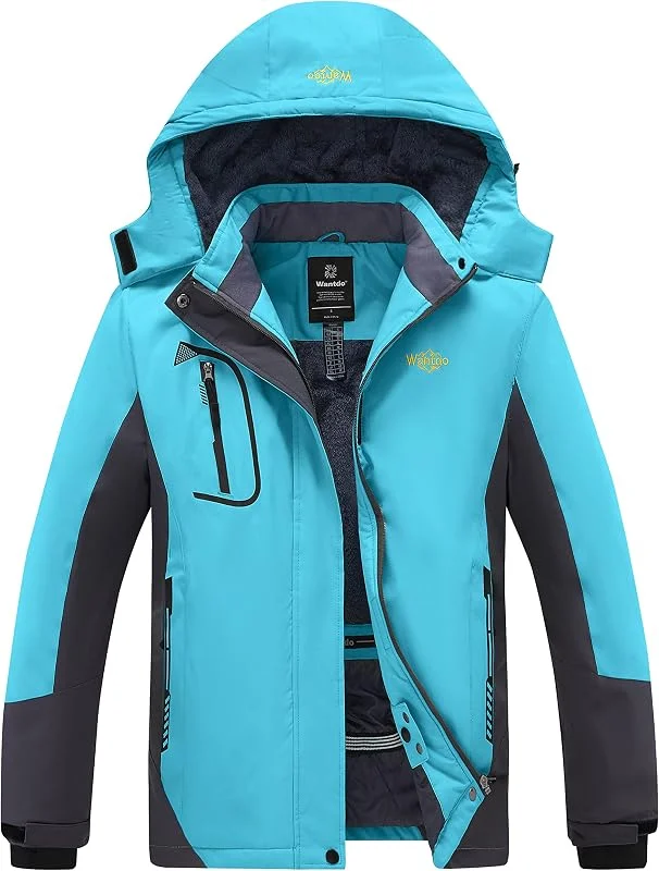 Wantdo Femme Veste de Ski Manteau d'hiver Snowboard Grande Taille Parka — Vetements ski