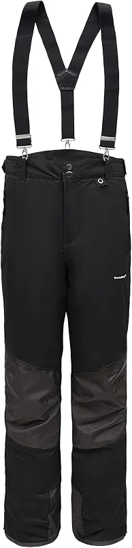 BenBoy Homme Pantalon de Ski Salopette de Snow Hiver pourSoftshell Étanche Vent Imperméable Thermique Bretelles Amovibles Randonnée de Montagne Neige Escalade — Vetements ski