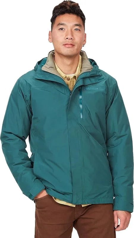MARMOT Ramble Component Jacket Veste imperméable chaud, Veste de pluie légère à capuche 3 en 1, Imperméable coupe-vent et respirant Homme (lot de 1) — Vetements ski