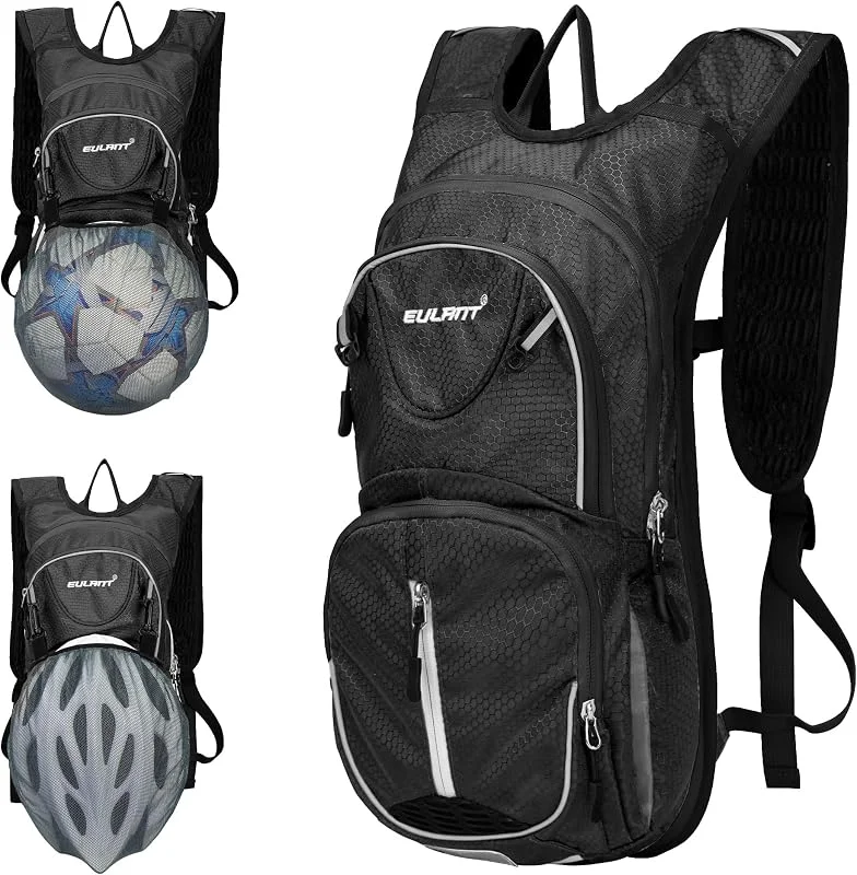 EULANT Petit Sac a Dos de VTT, Impermeable Sac à Dos Ski, 12L Reflechissante Sacs à Dos D'hydratation Isotherme pour Course Vélo Randonnée Natation Camping Alpinisme, Noir — Equipement ski