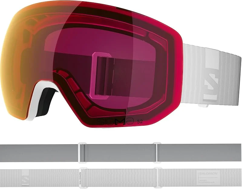 Salomon RADIUM PRO S SIGMA Masque, masque ski anti-buée unisexe pour Ski Snowboard MTN et aventures en montagne — Equipement ski